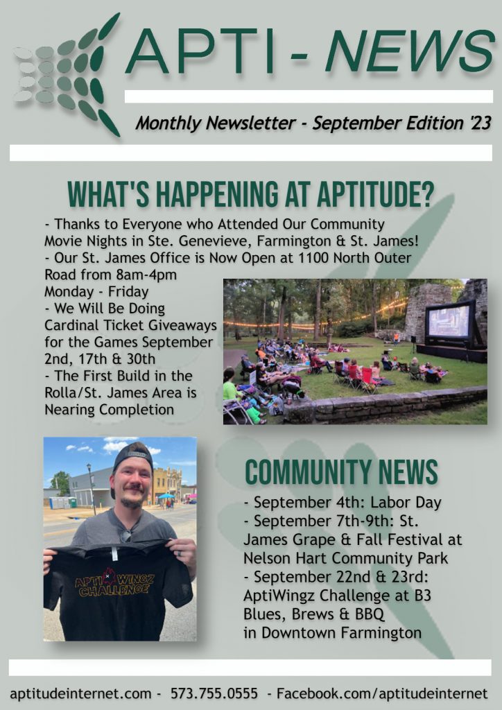 Apti-News September Newsletter