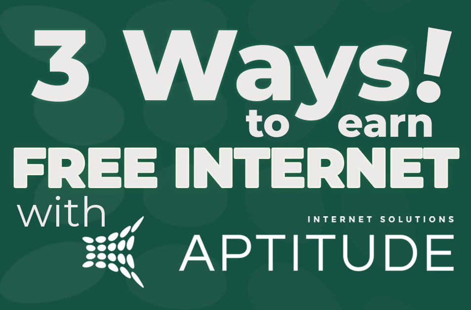 Three Ways to Earn Free Internet Service from Aptitude - Aptitude ...