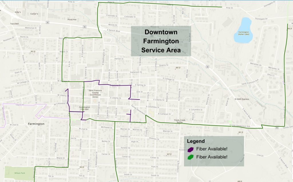 Downtown Farmington, MO Service Area - Aptitude Internet