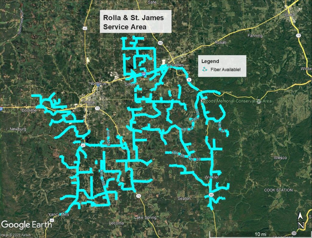 Rolla & St. James, MO Service Area - Aptitude Internet