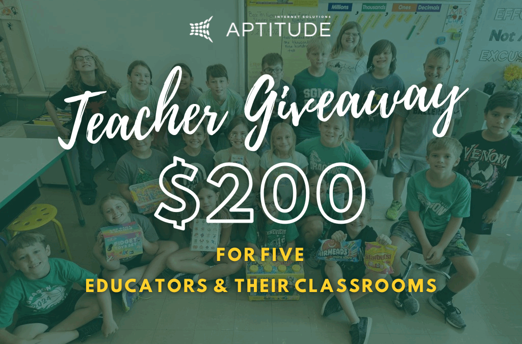Teacher Giveaway 2025 by Aptitude Internet