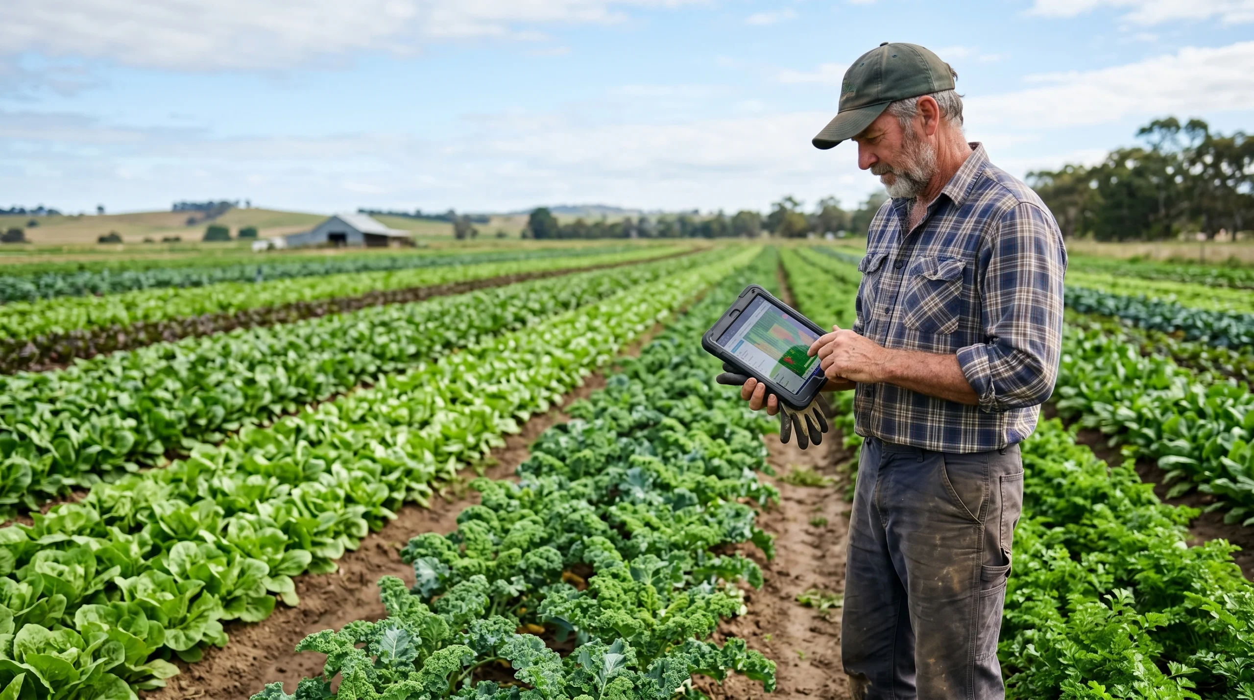 farmer working his field