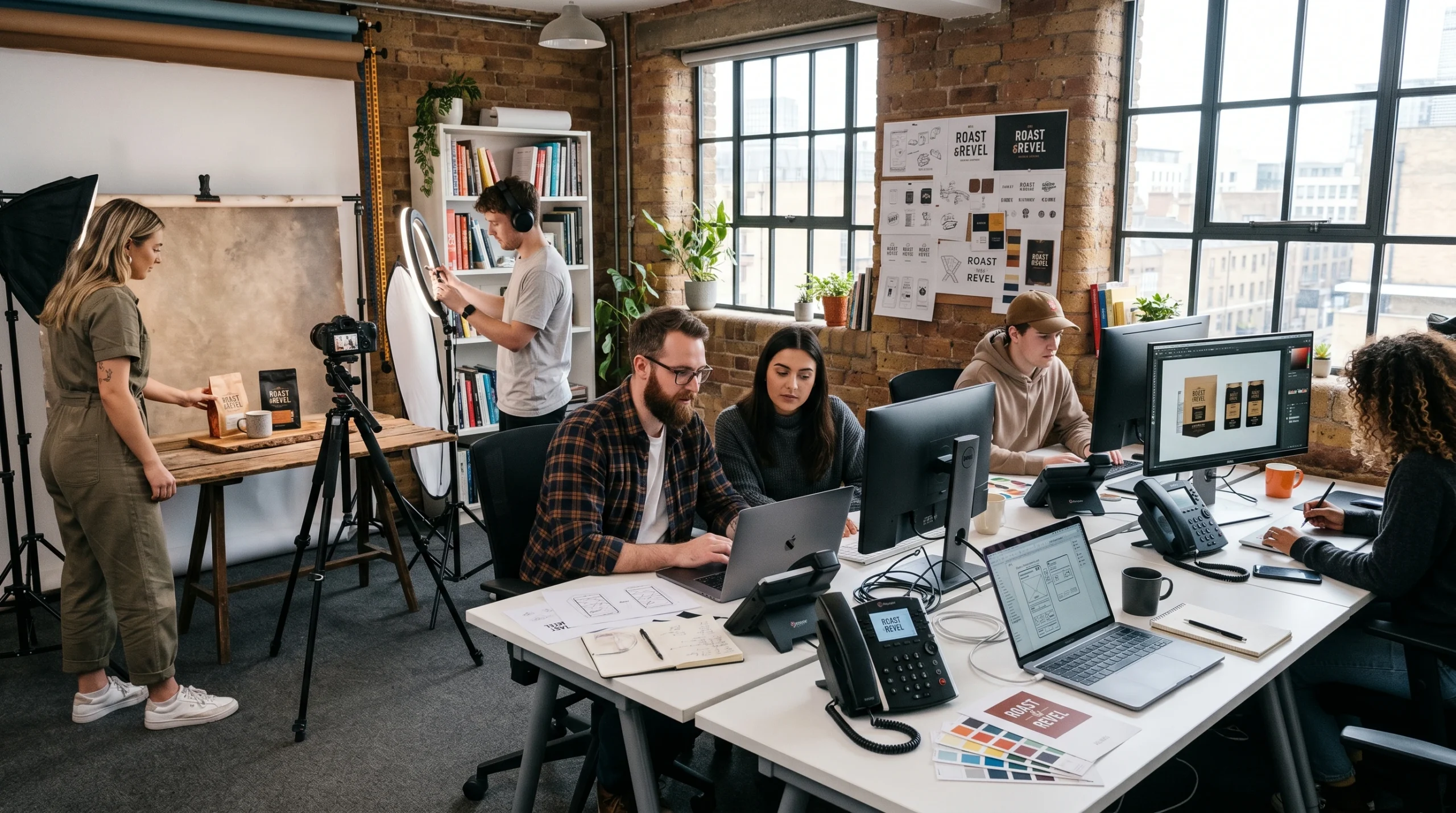 open office team wokring