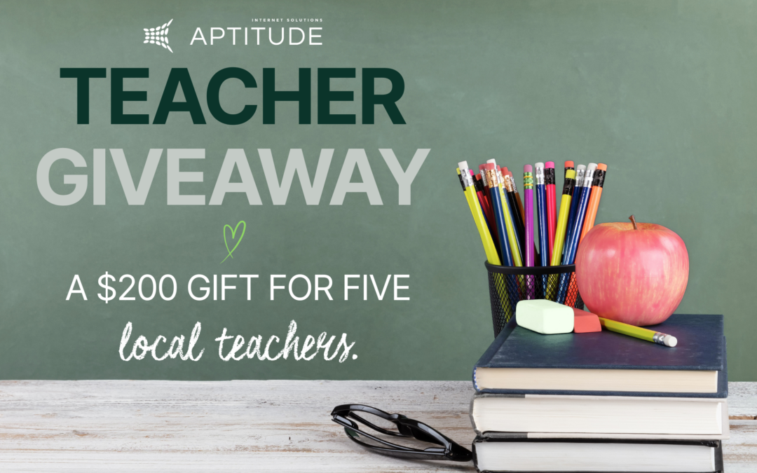 Teacher Giveaway 2026 by Aptitude Internet